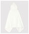 Baby-Badecape aus Bouclé-Frottee aus Bio-Baumwolle weiss MARSHMALLOW/grau GRIS
