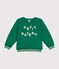 Kinder-Sweatshirt aus Molton für Mädchen und Jungen grün JARDIN