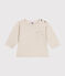 Langärmeliges Baby T-Shirt aus feinem Jersey beige MONTELIMAR CHINE