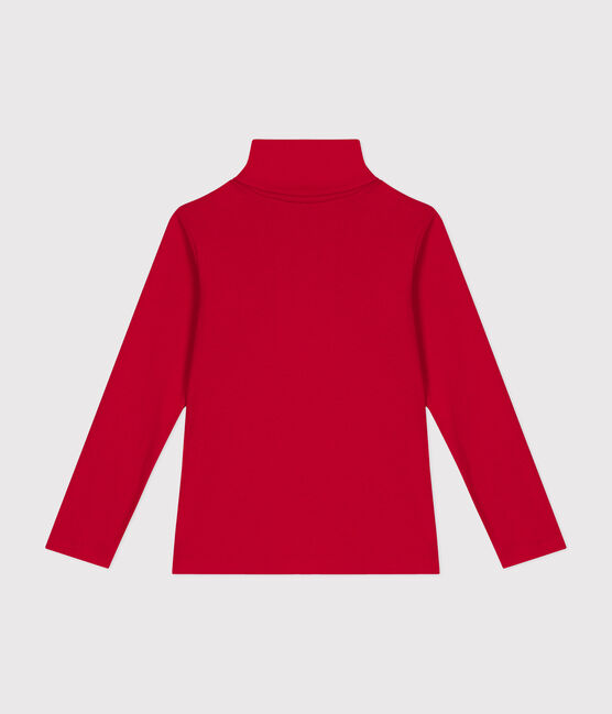 Kinder-Rollkragenshirt aus Baumwolle für Mädchen und Jungen rot CORRIDA