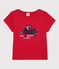 Kurzärmeliges T-Shirt aus Bio-Baumwolle für Mädchen rot PEPS