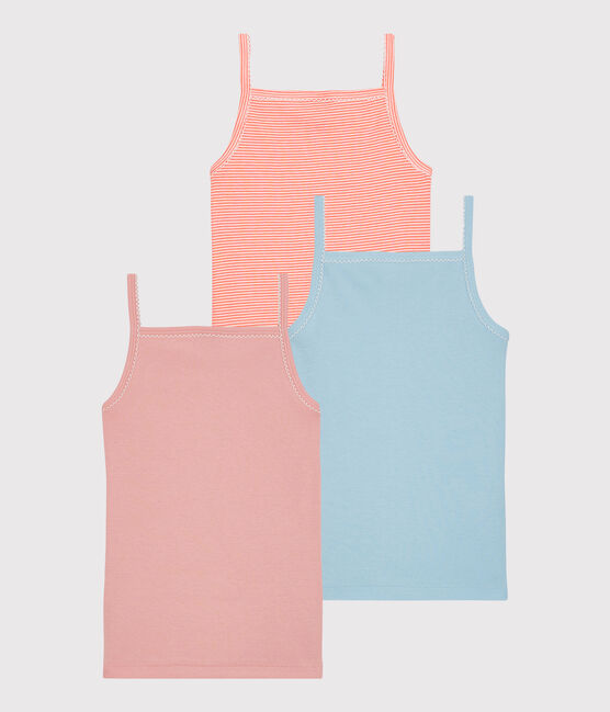3er-Set Spaghetti-Tops aus Baumwolle mit Paris-Motiv für Mädchen variante 1