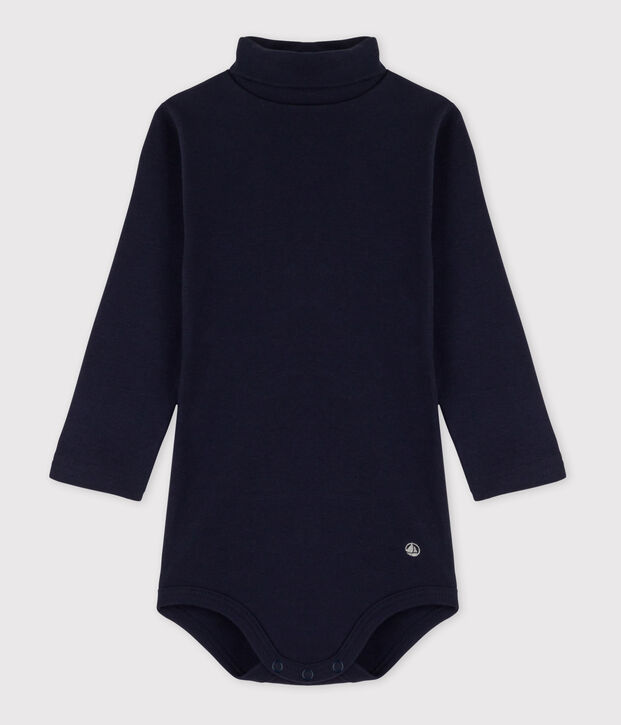 Lang&auml;rmeliger Baby-Body aus Baumwolle mit Rollkragen SMOKING