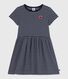 Kurzärmeliges Kinder-Kleid aus Baumwolle mit Streifen