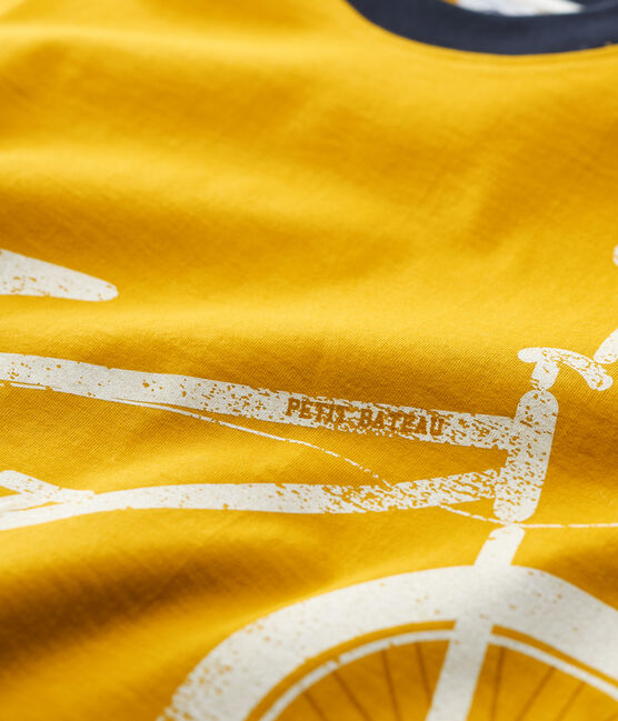 Kurzärmeliges Kinder-T-Shirt aus Baumwolle für Jungen gelb BOUDOR