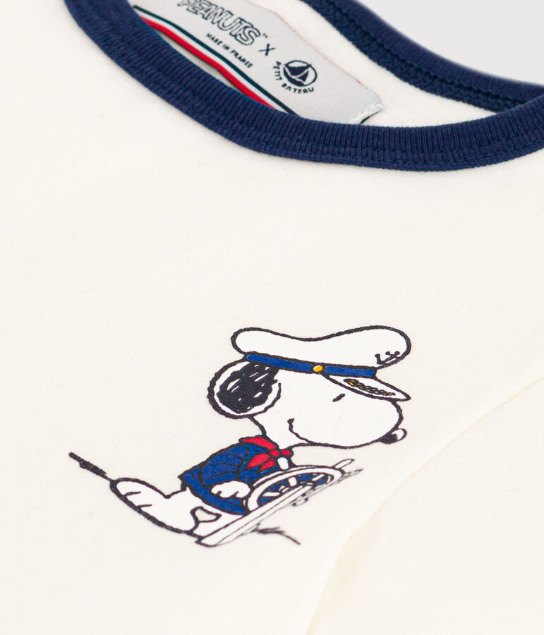 Kurz&auml;rmeliges Kinderkleid aus Baumwolle f&uuml;r M&auml;dchen blau/weiss