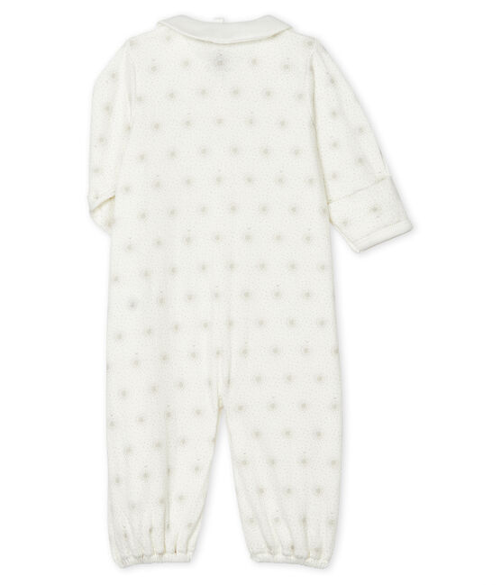 Kombi-Overall aus Doppeljersey für Babys weiss MARSHMALLOW/weiss MULTICO