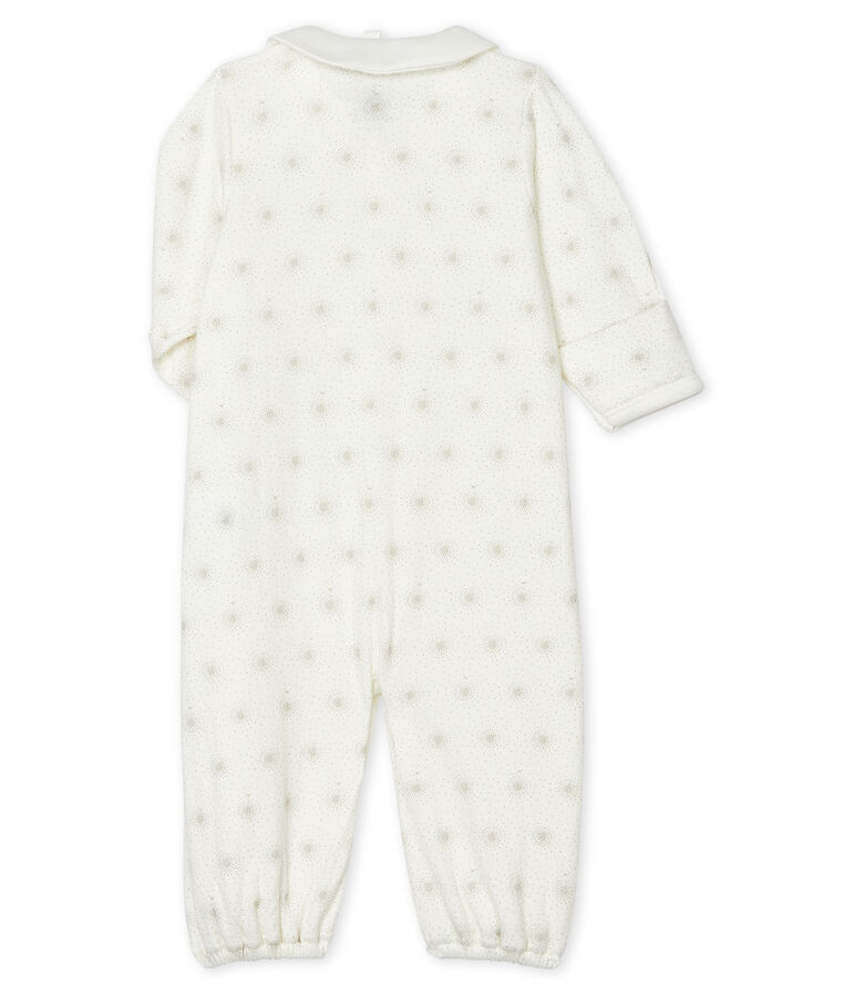 Kombi-Overall aus Doppeljersey f&uuml;r Babys weiss MARSHMALLOW/weiss MULTICO