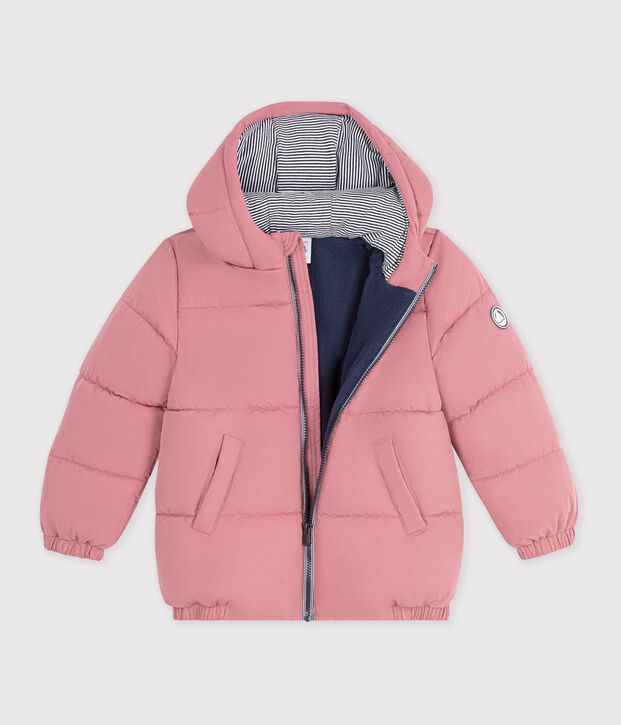 Einfarbige Kinder-Winterjacke rosa