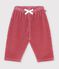 Baby-Hose aus einfarbigem Fein-Cord rosa