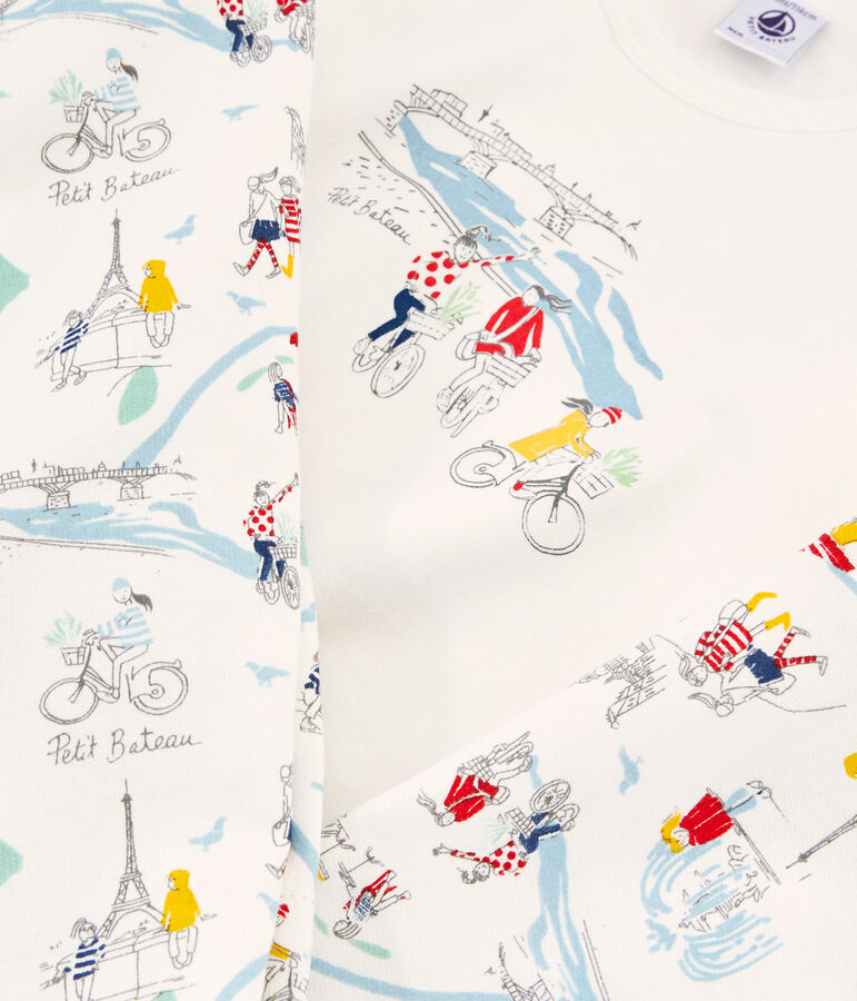 M&auml;dchen Schlafanzug weiss/vielfarbig