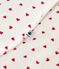Baby-Schlafsack aus Nicki mit Herzmotiv TOG-Wert 3 weiss MARSHMALLOW/rot TERKUIT