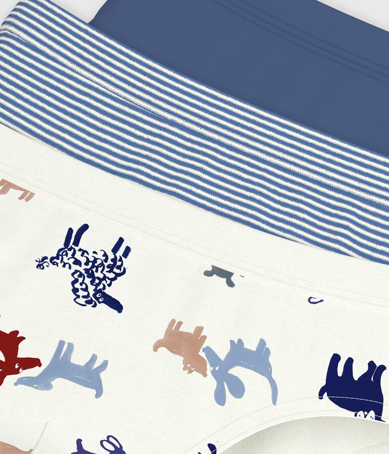 Set Kinder-Slips aus Baumwolle mit Hundemotiv vielfarbig