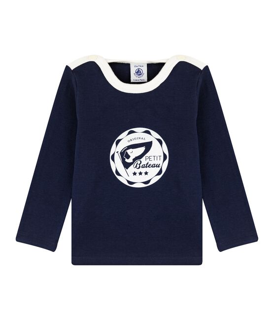 Baby-T-Shirt für Jungen blau SMOKING