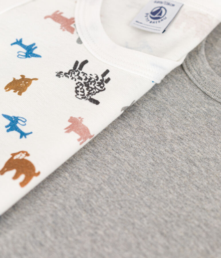 2er-Set Unterhemden aus Baumwolle mit Hundemotiv f&uuml;r Jungen variante 1