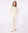 Damen-Pyjama aus Baumwolle mit goldfarbenen Herzen MILK/ DORE