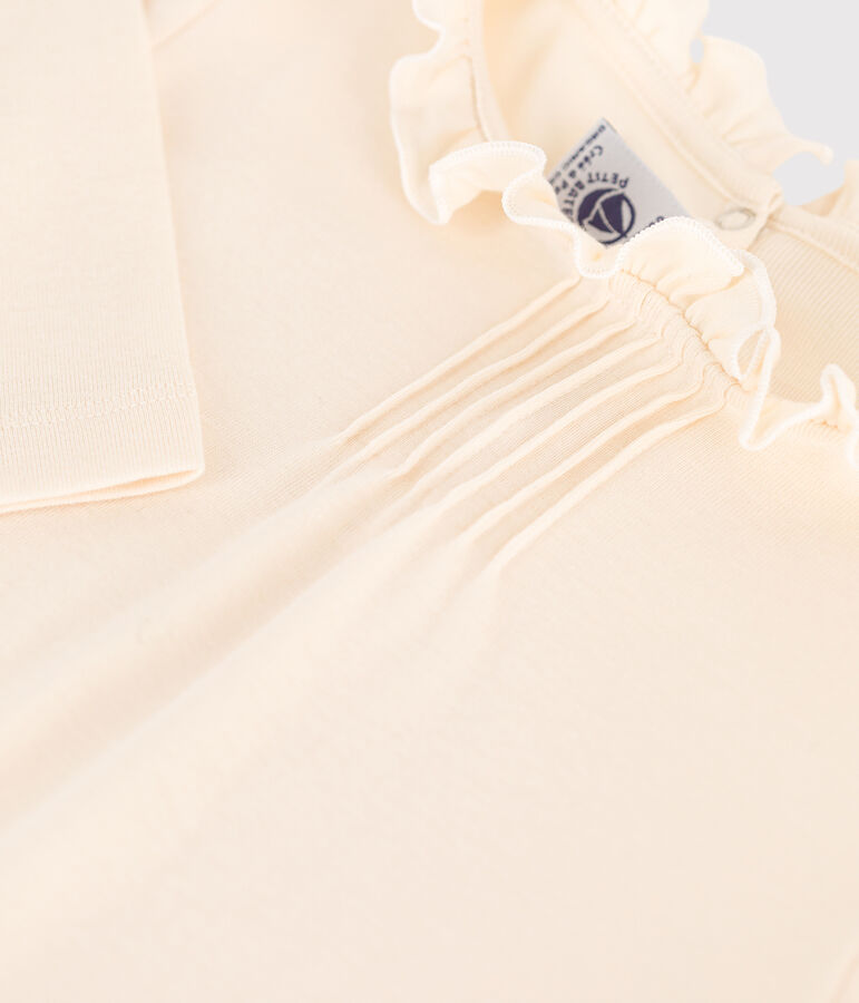 Lang&auml;rmeliges Kinder-T-Shirt aus Baumwolle f&uuml;r M&auml;dchen naturfarben