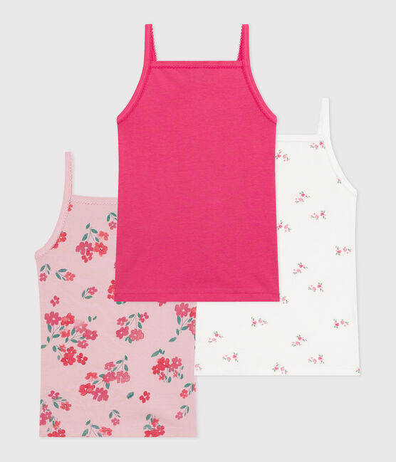 Set Spaghetti-Tops aus Baumwolle mit Blumenmotiv variante 1