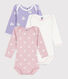 Set langärmeliger Baby-Bodys aus Baumwolle mit Herzmotiv