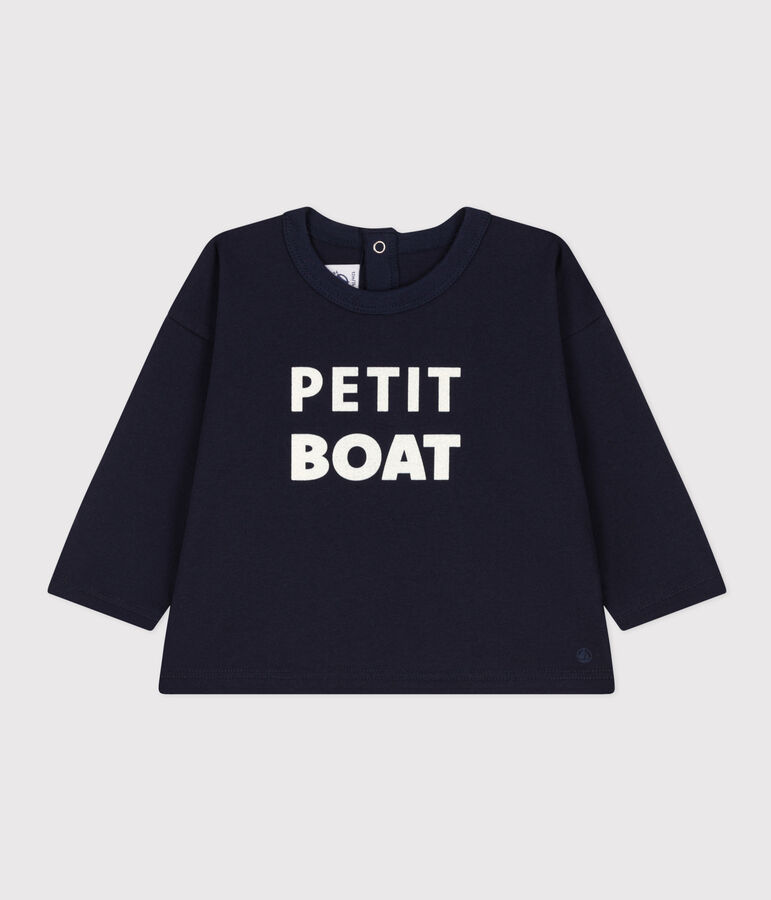 Lang&auml;rmeliges Baby-T-Shirt aus Jersey blau