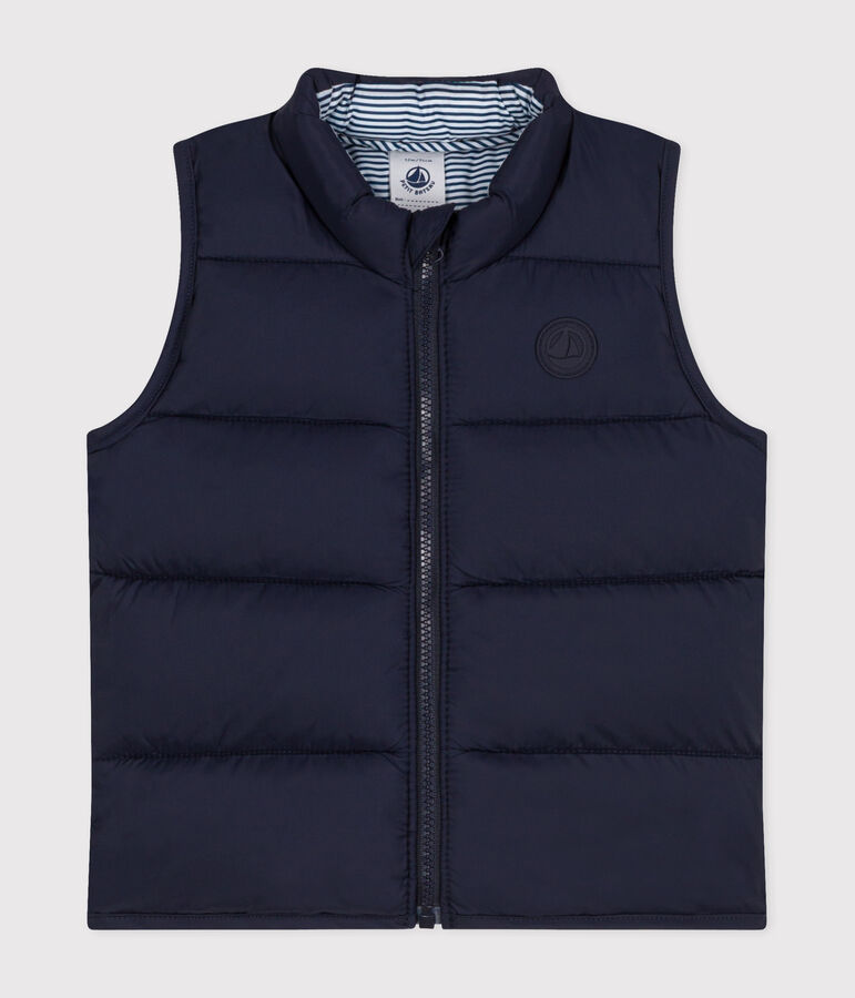 &Auml;rmellose Baby-Steppweste blau