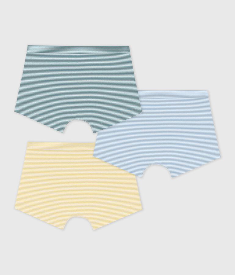 Set Kinder-Boxershorts aus Baumwolle mit &uuml;berzogenem Bund und Streifen variante 1