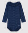 Baby-Body aus Baumwolle. blau MEDIEVAL/weiss MULTICO