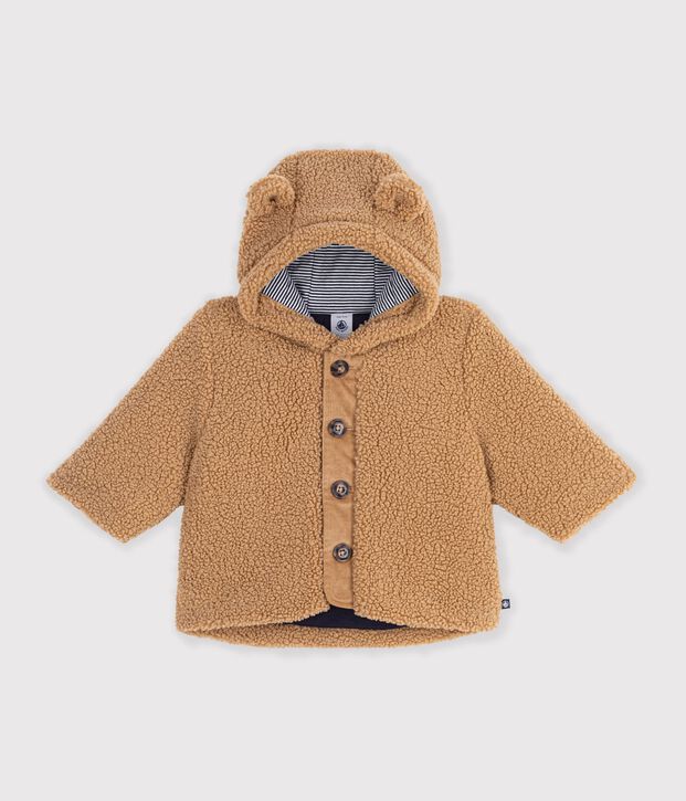 Baby-Mantel mit Kapuze aus Sherpa LATTE
