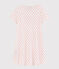 Nachthemd aus Baumwolle mit rosafarbenem Polka-Dot-Muster für Mädchen weiss MARSHMALLOW/rosa GRETEL