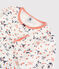 Kinderpyjama aus Bio-Baumwolle mit Paris-Print für Mädchen weiss MARSHMALLOW/weiss MULTICO