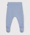 Pantalon b&eacute;b&eacute; en tricot laine et coton uni POLAIRE
