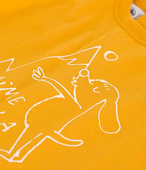 Lang&auml;rmeliges Baby-T-Shirt aus Jersey gelb