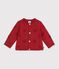 Baby-Cardigan aus Baumwolle mit Herzmotiv rot