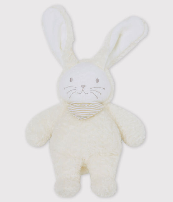 Baby-Kuschelhäschen aus Sherpa-Fleece mit integrierter Spieluhr weiss MARSHMALLOW