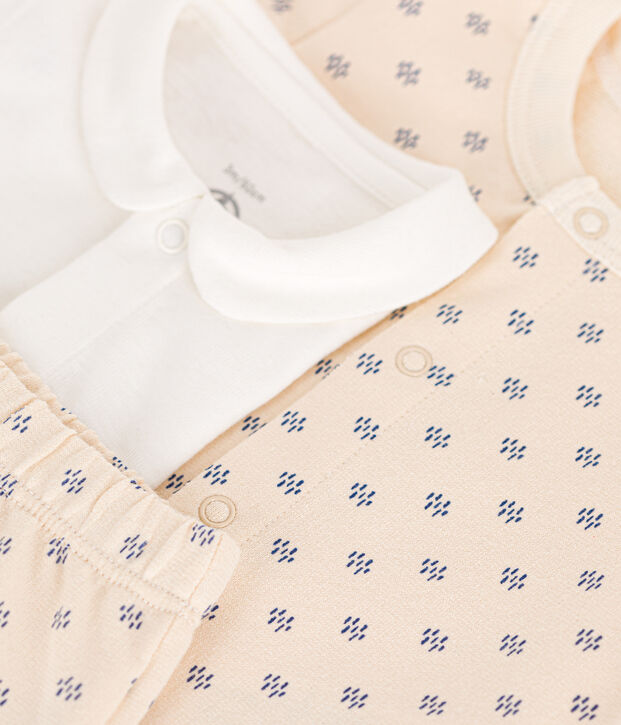 3er-Set aus leichtem Molton f&uuml;r Babys blau/blau