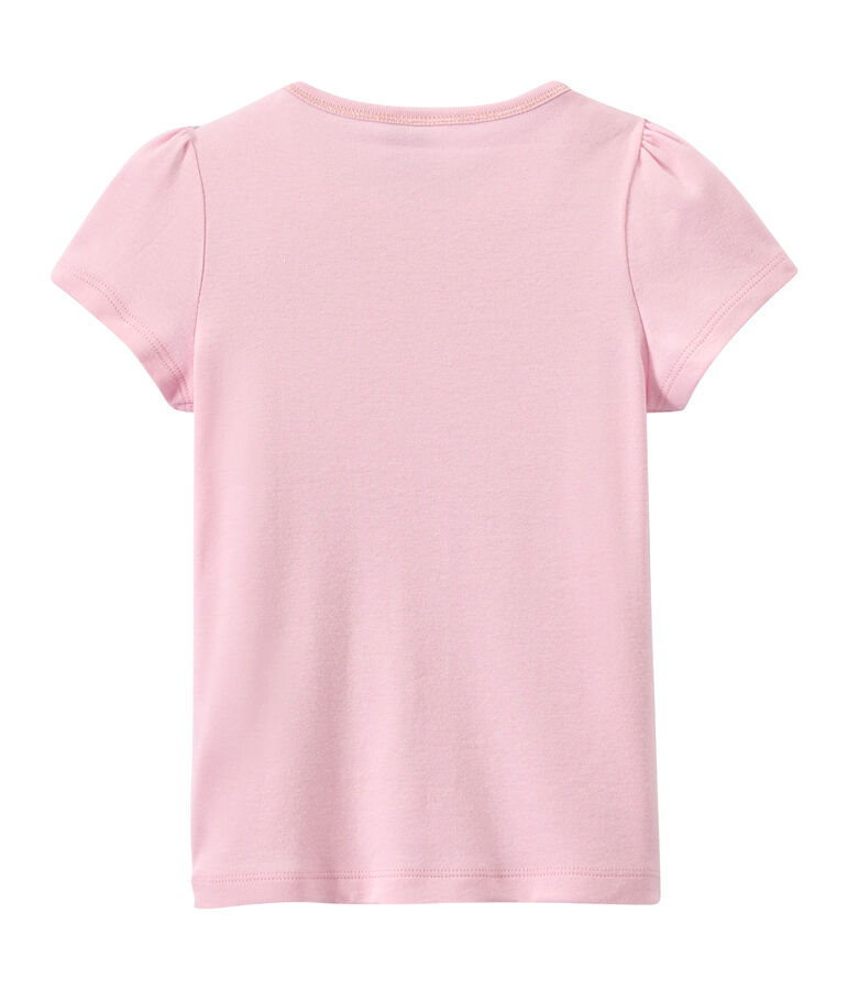 M&auml;dchen-T-Shirt mit Schleifenapplikation rosa