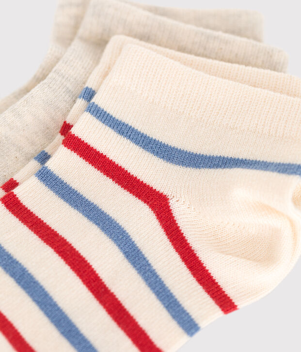 2er-Set Kinder-Socken aus Baumwolle mit Streifen vielfarbig