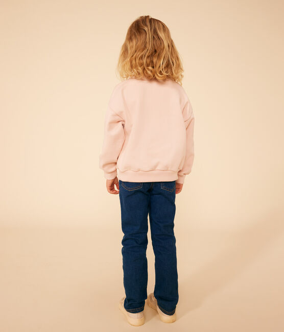 Kinder-Sweatshirt aus Molton für Mädchen rosa SALINE