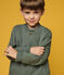 Kinder-Cardigan im Teddy-Stil aus gedoppeltem Jersey für Jungen grün VALLEE