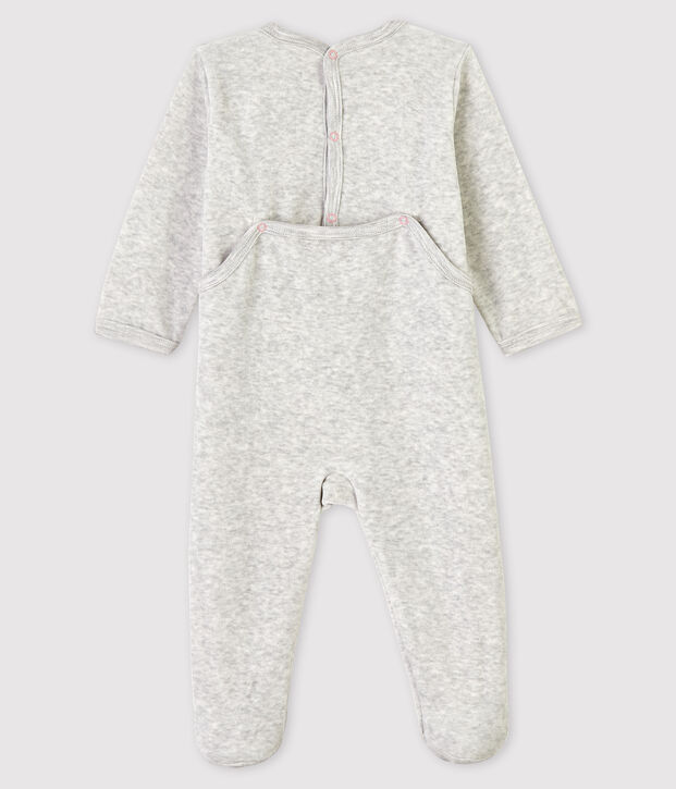 Graumelierter Baby-Strampler aus Nicki BELUGA CHINE