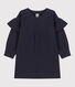 Langärmeliges Kinderkleid aus Molton für Mädchen