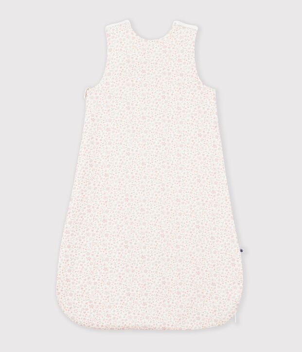 Babyschlafsack aus Baumwolle mit Blumenmotiv TOG-Wert 1,5 weiss/vielfarbig