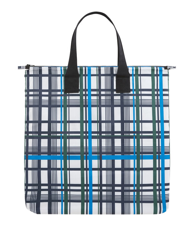 Tasche mit Karomuster f&uuml;r Damen weiss/vielfarbig