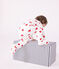 Baby-Strampler aus Baumwolle mit roten Herzen weiss MARSHMALLOW/rot TERKUIT