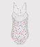Einteiliger Kinder-Badeanzug mit Blumenmotiv weiss MARSHMALLOW/weiss MULTICO