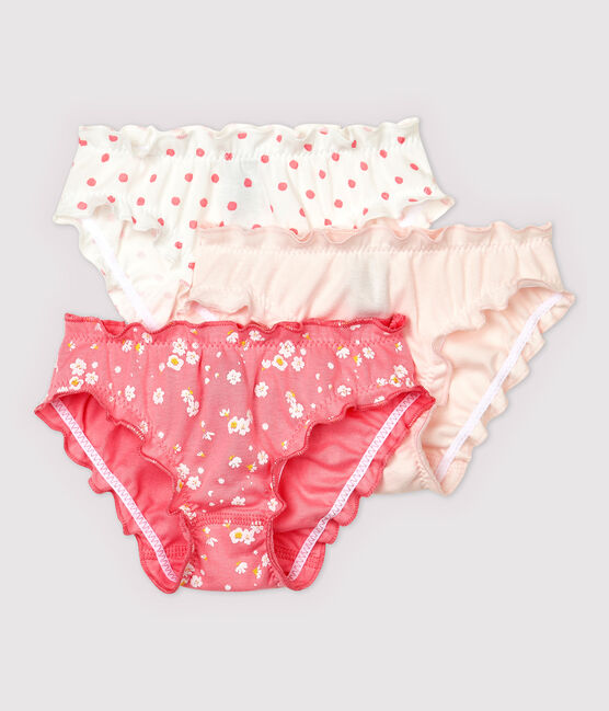 3er-Set Unterhosen mit Volant-Besatz und Kirschblüten-Motiv für Mädchen variante 1