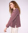 Damen-Streifenshirt Marini&egrave;re aus Baumwolle rot/weiss