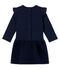 Langärmeliges Babykleid aus Materialmix für Mädchen blau SMOKING/weiss MARSHMALLOW