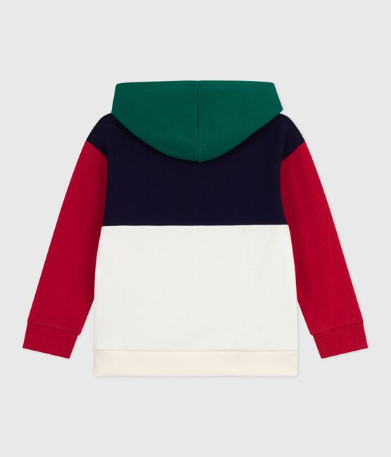 Kinder-Kapuzensweatshirt aus Baumwolle im Colorblock blau SOIR/ MULTICO