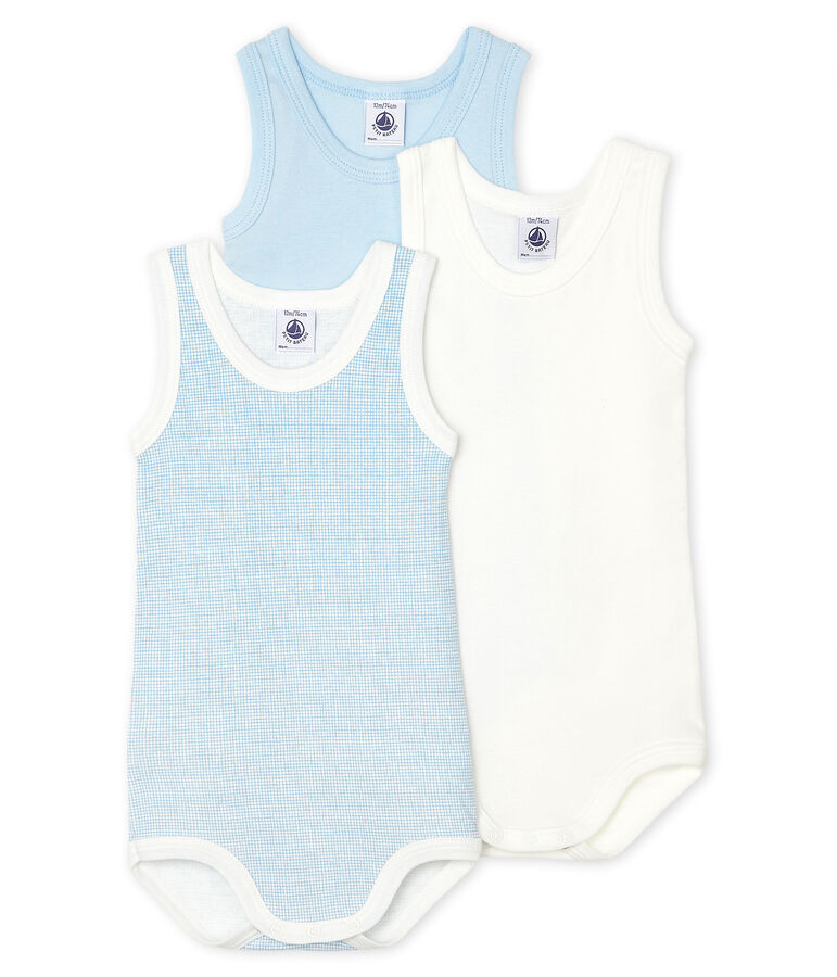 Trio &auml;rmellose Baby-Bodys vielfarbig